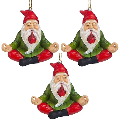 Design Toscano 3ct. Zen Gnome Ornaments