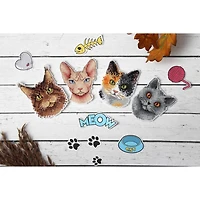 MP Studia Who Said Meow? Magnets Plastic Canvas Counted Cross Stitch Kit