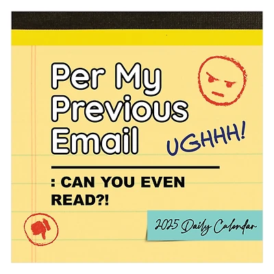 TF Publishing 2025 Per My Previous Email Daily Desktop Calendar