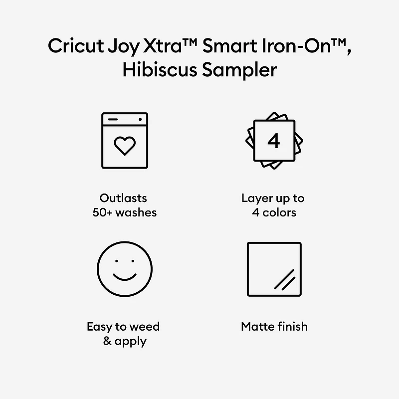 Cricut Joy Xtra™ Smart Iron-On™ Hibiscus Sampler, 3ct.
