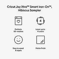 Cricut Joy Xtra™ Smart Iron-On™ Hibiscus Sampler, 3ct.