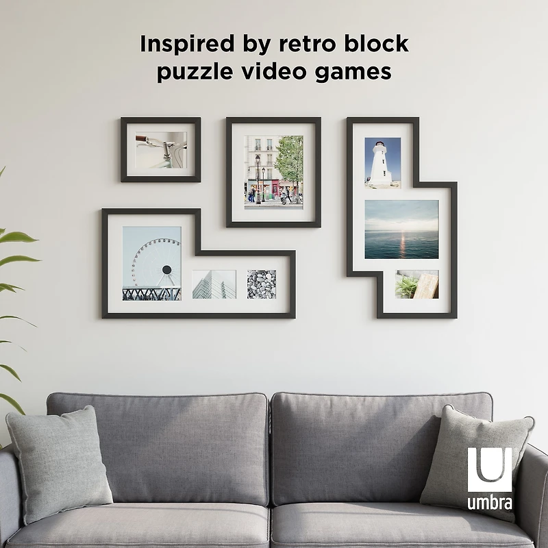 Umbra Black Mingle Gallery Picture Frame Set
