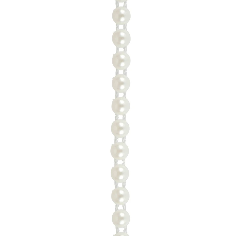 5.8mm Round Flatback Plastic Pearl Bead Garland