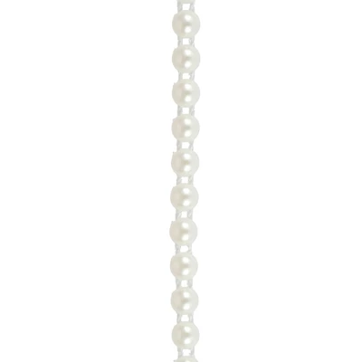5.8mm Round Flatback Plastic Pearl Bead Garland