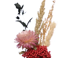 9.5" Dried Floral Arrangement in White Container by Ashland