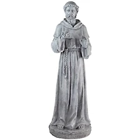 28" St. Francis with Bird Outdoor Garden Statue