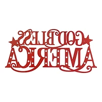 Glitzhome® 24" Patriotic God Bless America Wall Décor