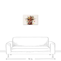 Autumn Cow Canvas Wall Art