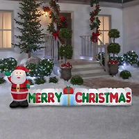 9ft. Airblown® Inflatable Merry Christmas Sign with Santa