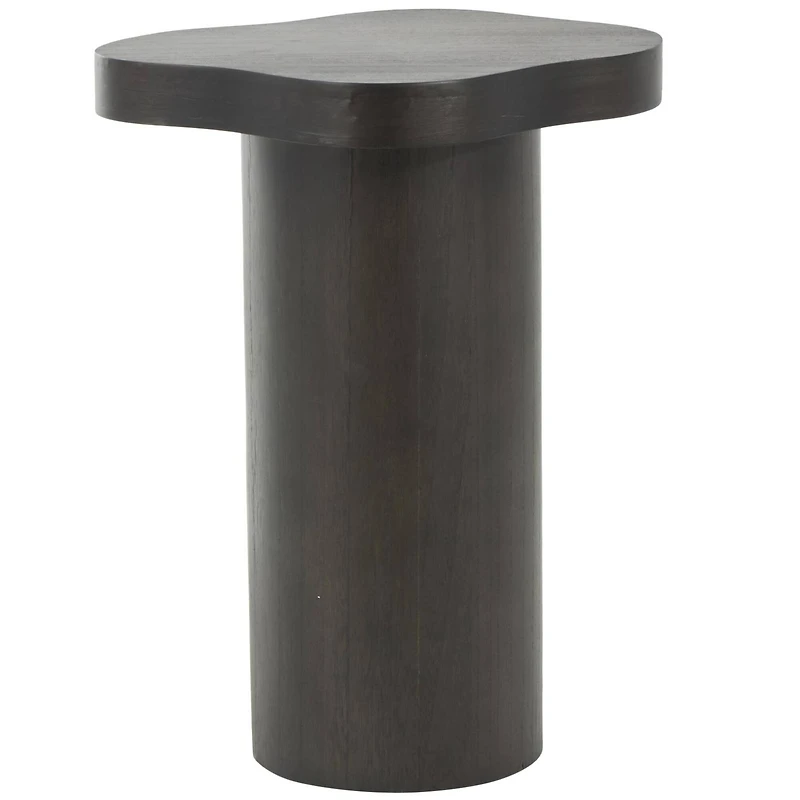 23" Pedestal Side End Accent Table with Rounded Square Top