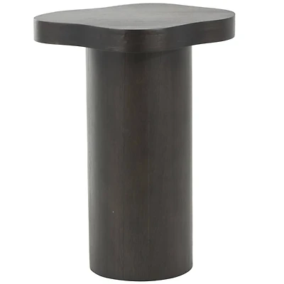 23" Pedestal Side End Accent Table with Rounded Square Top