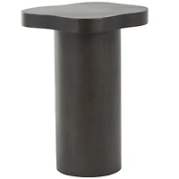 23" Pedestal Side End Accent Table with Rounded Square Top