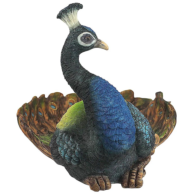 Design Toscano® 12" The Pleasing Peacock Sculptural Dish