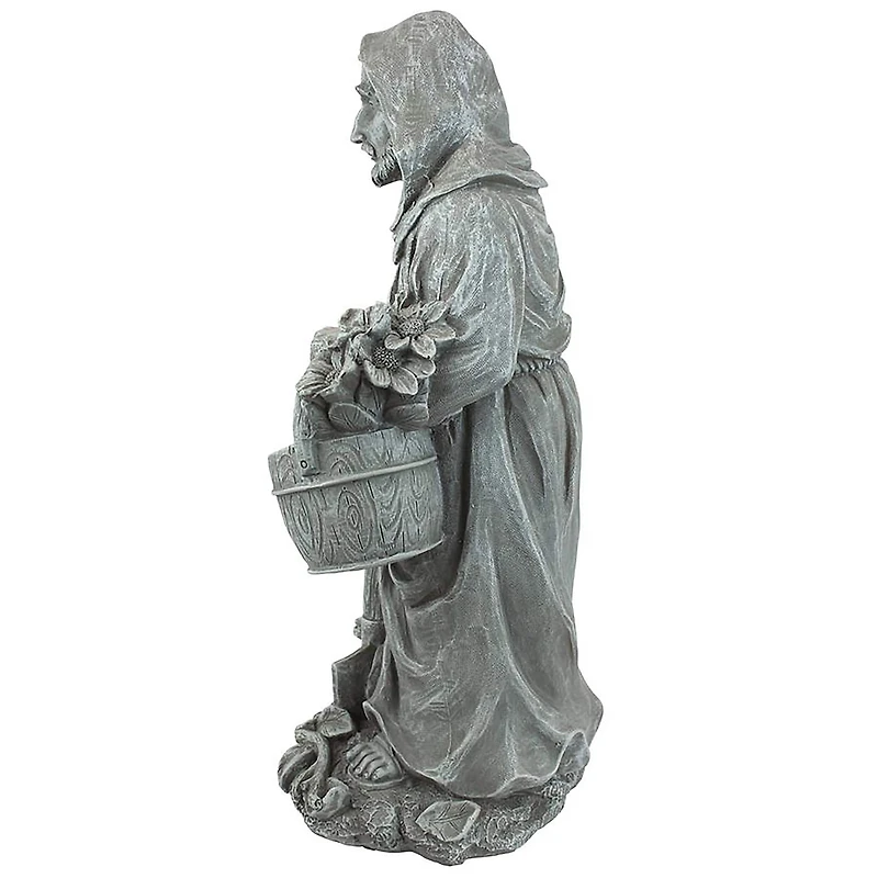 Design Toscano 16" St. Fiacre the Gardener's Patron Saint Outdoor Statue