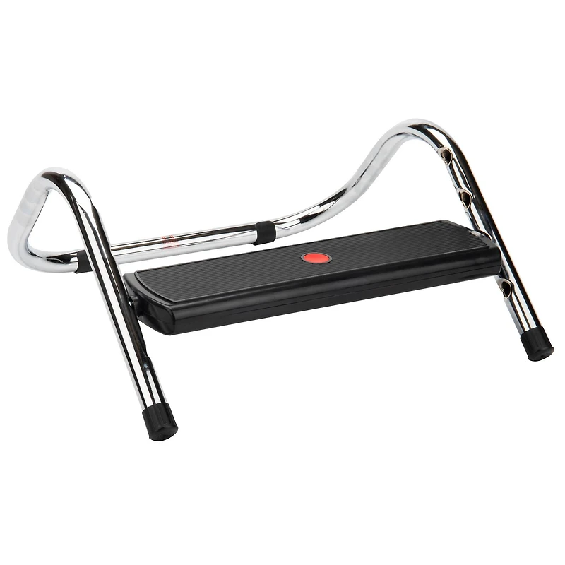 Mind Reader Black Adjustable Height Footrest for Under Desk