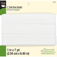 Dritz® White Fold-Over Elastic, 1" x 7yd.