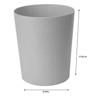Bath Bliss Pewter Hammered Texture Trash Can