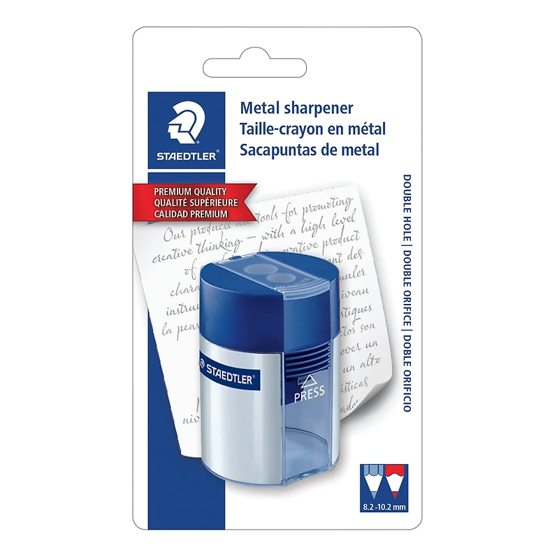 Staedtler® Round Double-Hole Sharpener with Tub