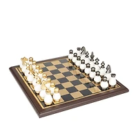 Gold Aluminum Contemporary Game Set