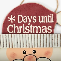 DII® 16.7" Santa Days Til Christmas Hanging Countdown Calendar Sign
