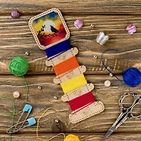 Wonderland Crafts Bird Embroidery Blank Wood Organizer