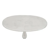22" Silver Aluminum Traditional Accent Table