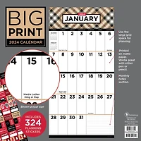 TF Publishing 2024 Big Print Wall Calendar