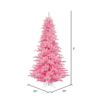 3ft. Pre-Lit Pink Fir Artificial Christmas Tree, Pink Lights