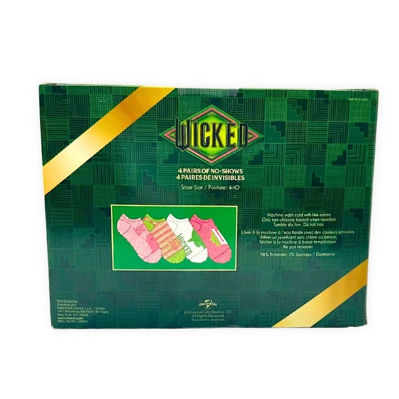 Wicked 4 Pack Cozy Socks in Gift Wrap Box