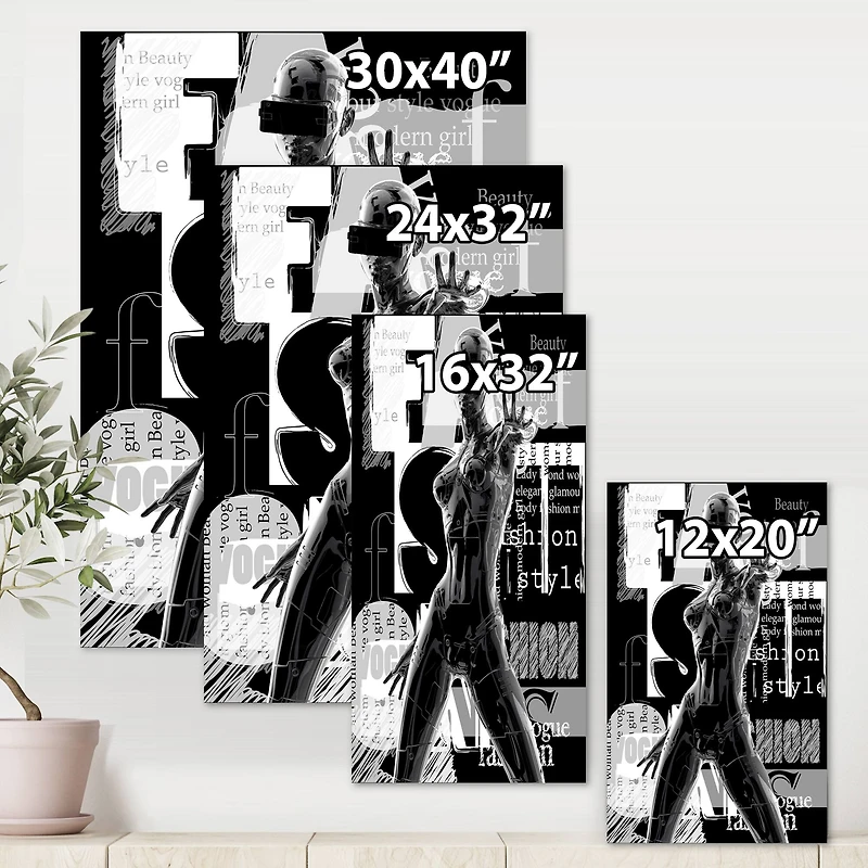 Designart - Monochrome Cyborg Body II