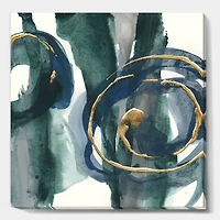 Designart - Mettalic Indigo and Gold III