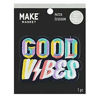 Iron-On & Adhesive Good Vibes Embroidered Patch by Make Market®