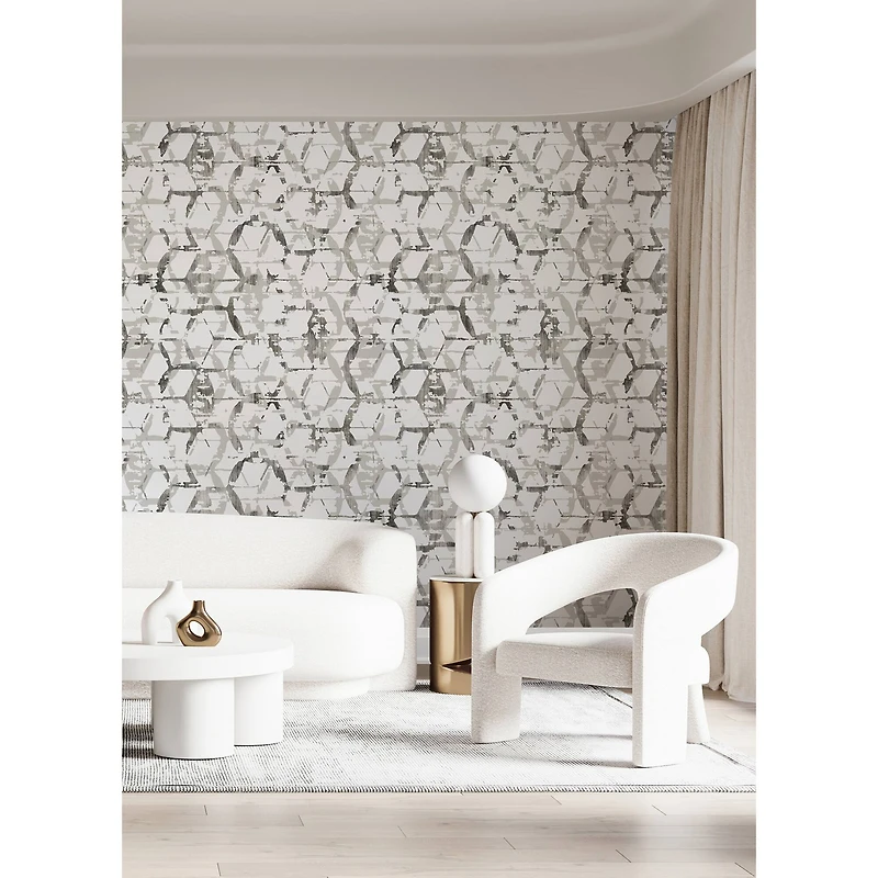 Katie Hunt Dove Gray Hex-A-Gone Wall Mural