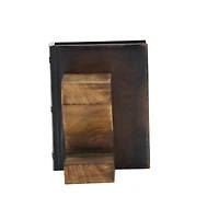 CosmoLiving by 8" Cosmopolitan Contemporary A & Z Dolomite Bookend Set