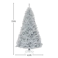 7.5ft. Unlit Silver Tinsel Artificial Christmas Tree
