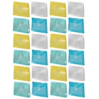 JAM Paper 5.5" x 7.5" Plastic Button & String Tie Closure Envelopes, 24ct.