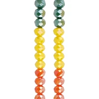 Rainbow AB Faceted Glass Rondelle Beads, 6mm by Bead Landing™