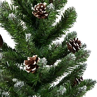24" Unlit Frosted Norway Pine with Pinecones Medium Artificial Christmas Tree