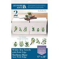 Leisure Arts® Herb Tea Towel Stamped Embroidery Kit