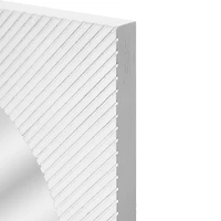 American Art Decor Carved Recollections Box Top Carved Mirror in Distressed White - 24" x 24"