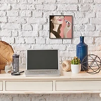 Stupell Industries Fashion Designer Lips Smile Pink Painting, 12" x 12"