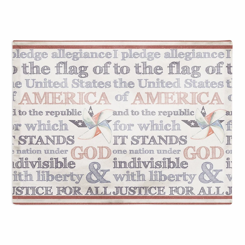 Pledge of Allegiance Poly Twill Placemat