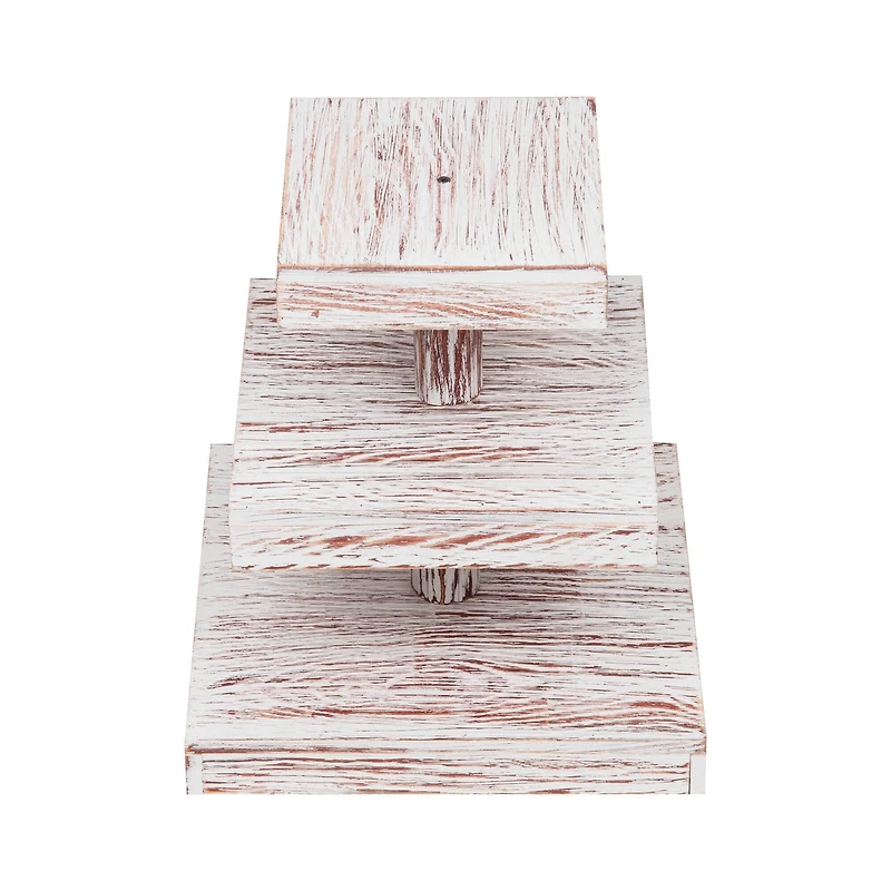 Mind Reader Brown 3-Tier Square Cupcake Tower