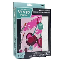 VIVID by Brea Reese® Cherry Christmas Tree Acrylic Paint-by-Number Kit