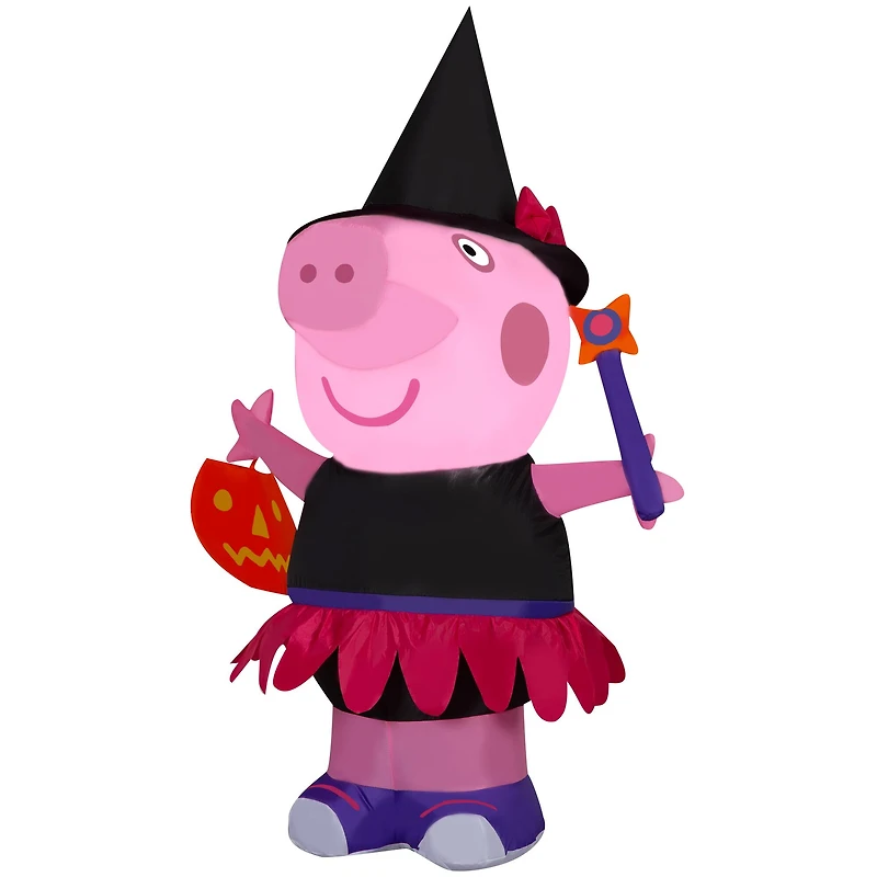 4ft. Airblown® Inflatable Peppa Pig as Witch
