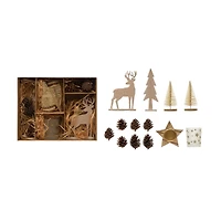 Hello Honey® 13 Piece Wood Grain & Jar Star Candles & Woodland Icons Candle Garden Kit