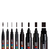 POSCA All Black Paint Marker Set
