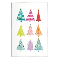 Stupell Industries Varied Fun Christmas Trees Wall Plaque Art