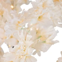 6ft. Pre-Lit White Floral Artificial Christmas Tree, Warm White LED Lights