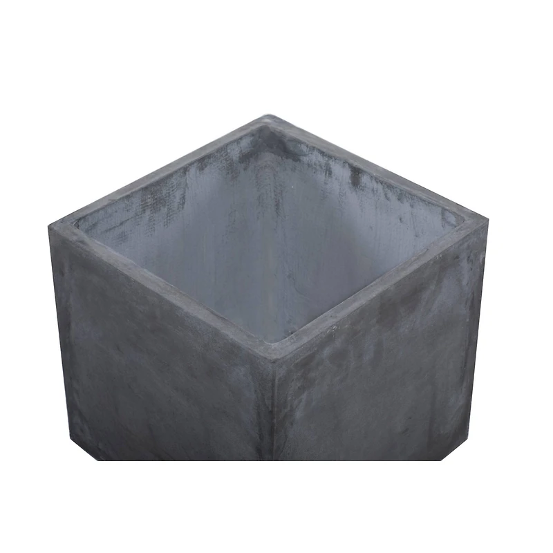Dark Gray Contemporary Planter Set